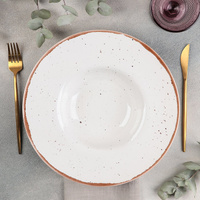 Тарелка для пасты фарфоровая Punto bianca, 500 мл, d31 см