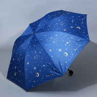 Зонт женский механический 'Космос', 8 спиц, d95, цвет тёмно-синий