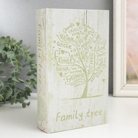 Сейф-книга дерево кожзам 'Древо семьи' 21х13х5 см