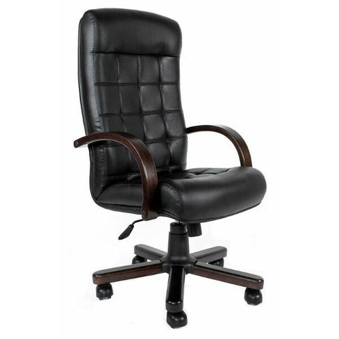 Кресло Евростиль Style EX, натуральная кожа, черное (EX8500)