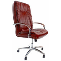 Кресло Евростиль Shef CH, натуральная кожа, коричневое (CH6030)