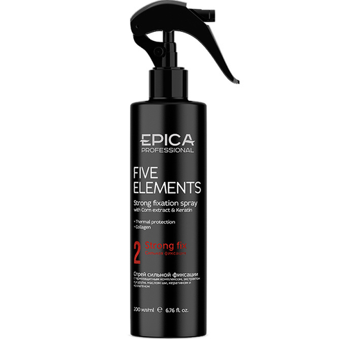 Спрей для волос сильной фиксации с термозащитным комплексом Five Elements Epica (Италия/Россия)